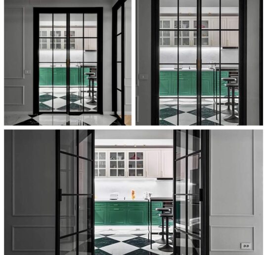 Partitie metalica uși batante